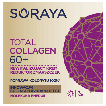 Soraya -  Soraya Total Collagen 60+ Rewitalizujący krem reduktor zmarszczek na dzień i noc 50 ml